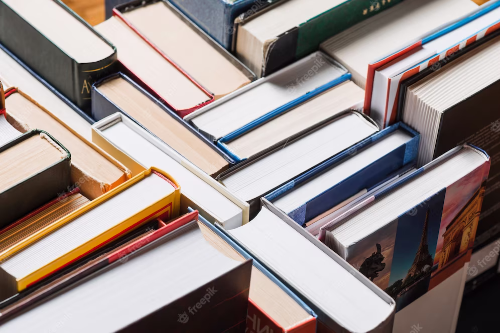 books randomly stacked shelf 23 2147846041