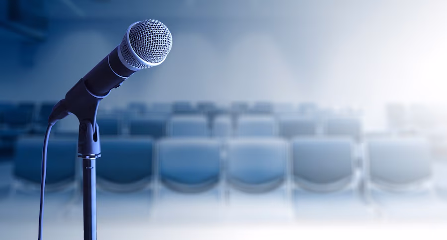 close up microphone stand conference room 51195 2864